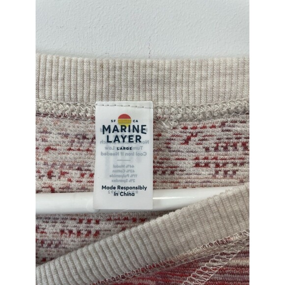 Marine Layer Reversible Raglan Sweatshirt Rose Space Pullover Women's Large Pink - Picture 4 of 8